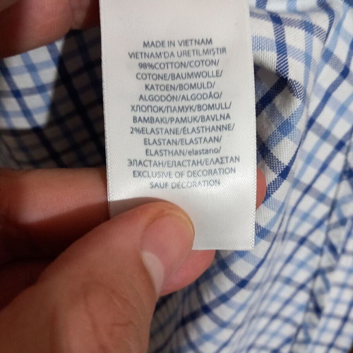 Ralph Lauren Medium shirt, stretch fit Oxford, white and blue