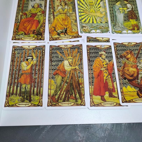 Golden Art Nouveau Tarot deck 78 cards like new