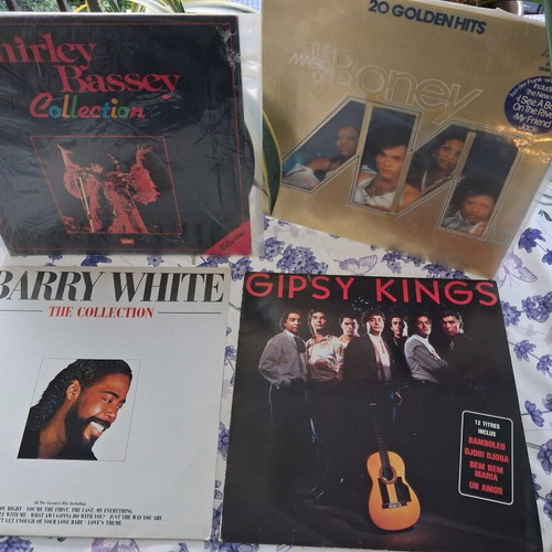 LP collection with Barry White, Gypsy Kings, Shirley Bassey and Boney M. like new