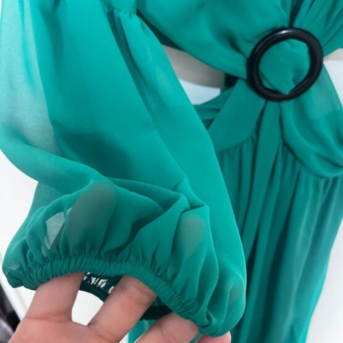 BSB long dress like new, size 38, green with cutouts