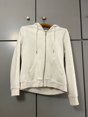 White H&M zip-up jacket S like new, fits comfortably up to L