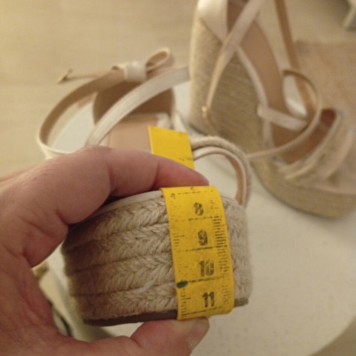 Espadrille wedges size 38 like new, beige summer platforms