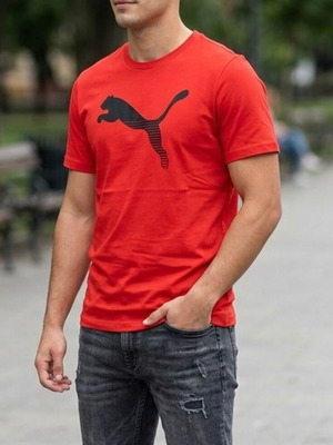 Puma men's T-shirt size L red like new