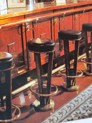 Bar stools used, pack of 6 ship-style, floor-mounted