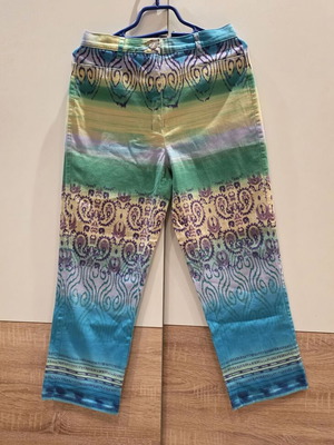 Aigner cotton high-waist cropped pants like new, multicolor, size S-M