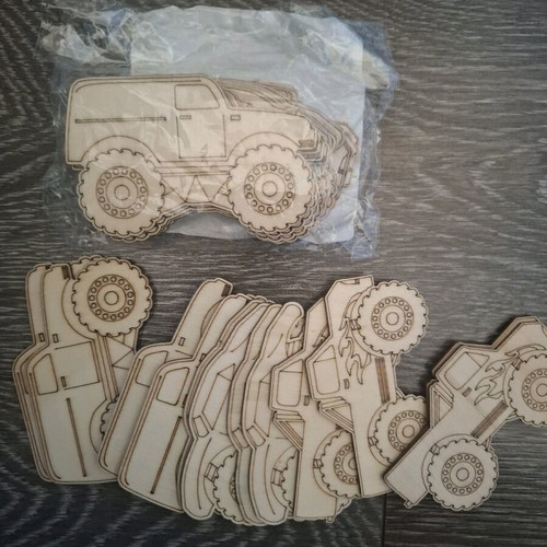 Wooden cars for painting pack of 24 new