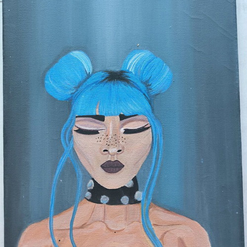 Painting with acrylics on canvas handmade signed