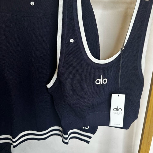 Women's set top with skirt new, dark blue