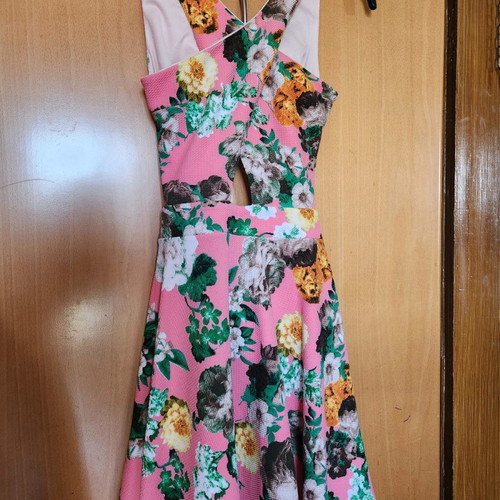 Floral dress used, pink, size XS, ideal for wedding or christening