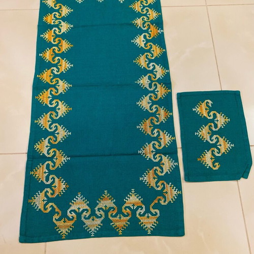 Handmade embroidered table runner like new