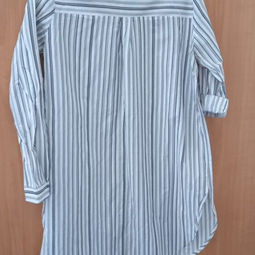 Long shirt Paranoia white and gray like new, cotton, size M