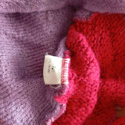 Women's wool and mohair jumper used, size S, multicolored