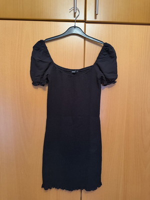 Cropp black mini dress like new, cotton, size M