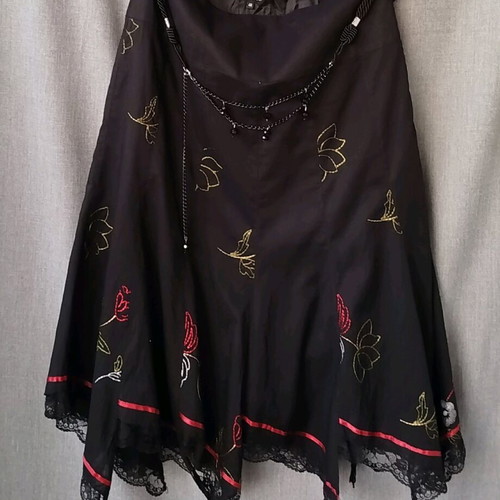 Forel cotton skirt black like new with lining