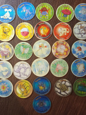 Pokemon tazos set, 21 flat and 5 3D