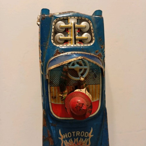 Used metal YOSHIYA KO Bump n Go vintage toy car from 1950s