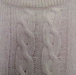 Cariaggi Lanificio S.P.A. women's knitted sweater like new, lilac, cable pattern