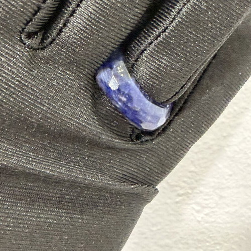 Lapis Lazuli ring carved from natural stone, new