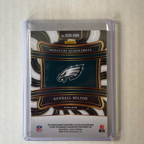 Panini Select 2024 Signature Memorabilia Kendall Milton Gold Wave RPA new