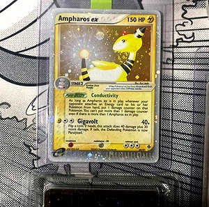 Pokemon card Ampharos ex holo&swirl