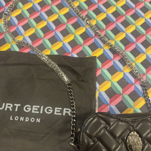Kurt Geiger London Kensington shoulder bag, black quilted