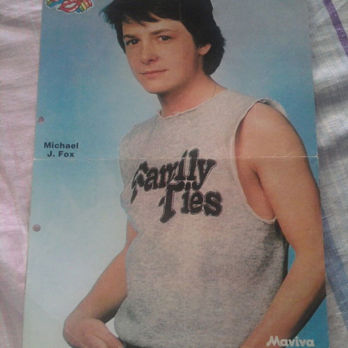 Duran Duran & Michael J. Fox poster used, Manina magazine 27.5x20.5