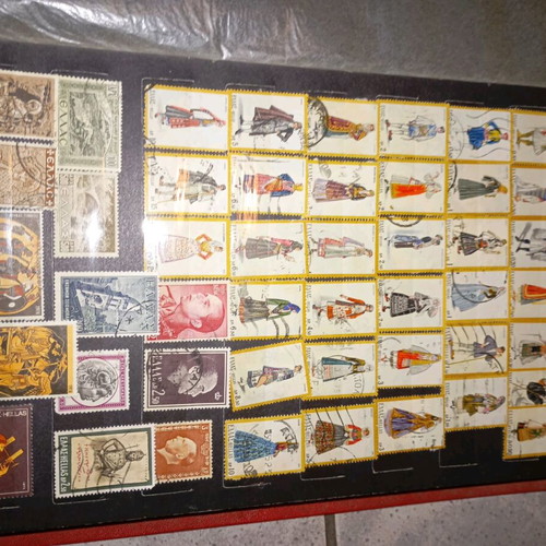 Stamp collection used with album