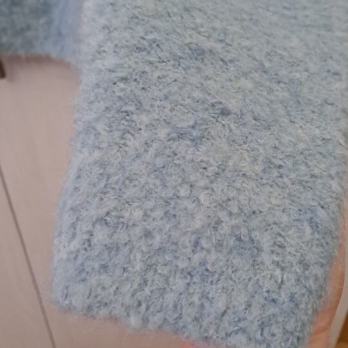 Mango women's tweed jacket cardigan XL new blue