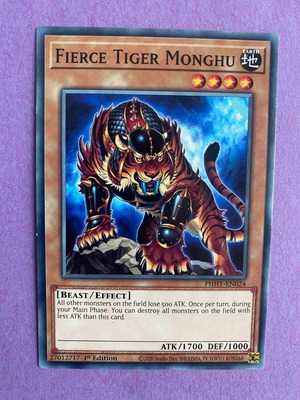 Fierce Tiger Monghu Yu-Gi-Oh Card like new