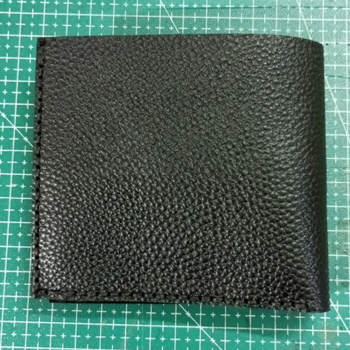 Handmade wallet from genuine cow leather in black