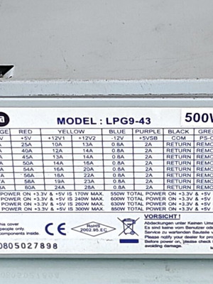 Τροφοδοτικό PC Multirama ATX-500Watt LPG9-43