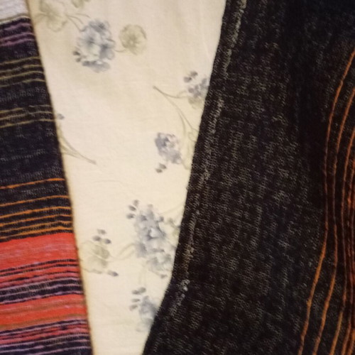 Vintage curtain side panels set of 2 used, heavy jacquard fabric 70x220 cm
