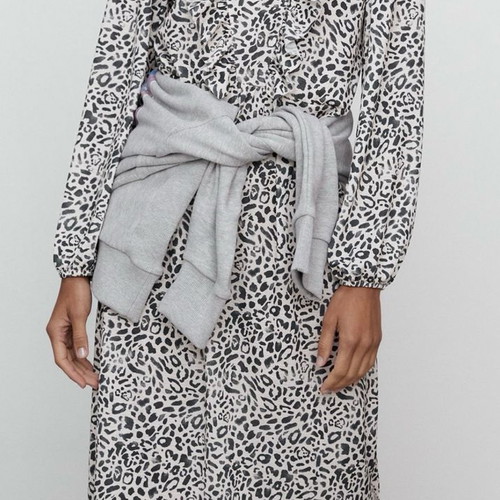 Leopard dress long Zara new, loose fit, size S