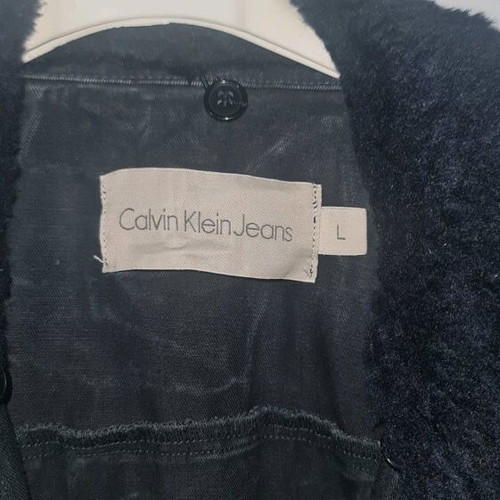 Calvin Klein jean jacket like new, black, size L