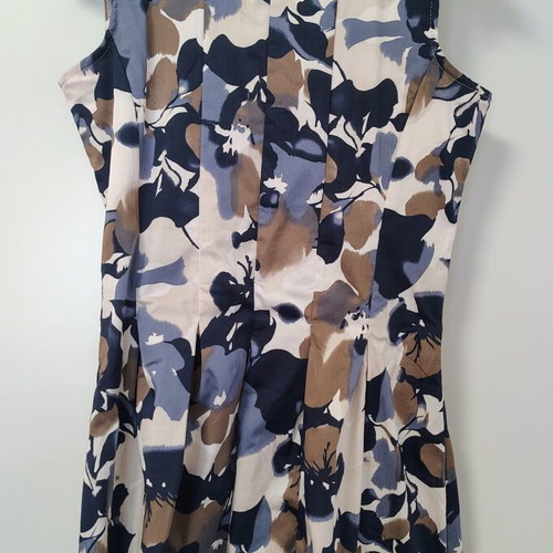 Shein αμάνικο φόρεμα με floral μοτίβο one size, σαν καινούργιο, μπλε και καφέ