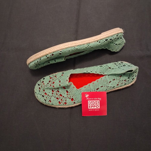 Espadrilles knitted mint color Gioseppo new