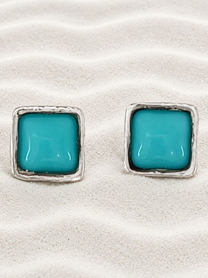 Handmade Gianniotika Earrings Silver 925 And Turquoise Stones New