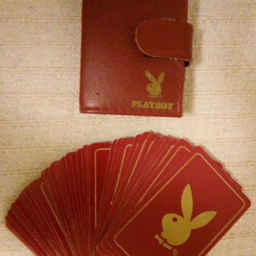 Playboy plastic deck used, red with case