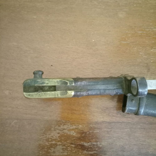 Decorative bayonet used, not sharpened, 65 cm with sheath