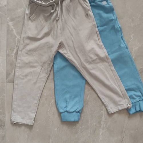 Cool Club boys' pants set like new, 98 cm, beige and turquoise