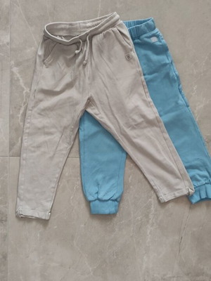 Cool Club boys' pants set like new, 98 cm, beige and turquoise