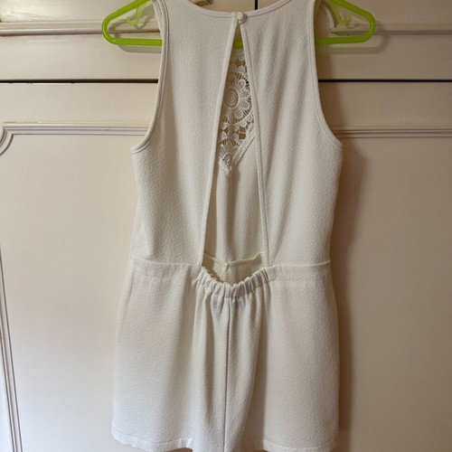 Minkpink white one-piece shorts like new, size M