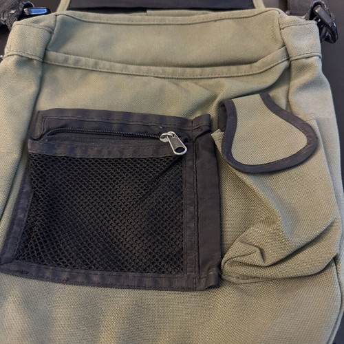 Asics Tiger vintage crossbody bag used, green with Japanese character