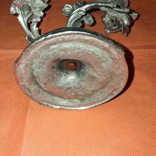 Vintage 2-Seat Candlestick Used, Made of Bronze