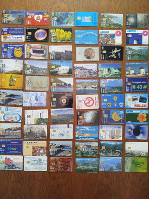 Phone cards used, pack of 60, excellent condition