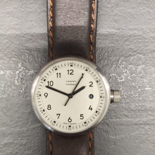Audi Design GWC watch like new with leather strap