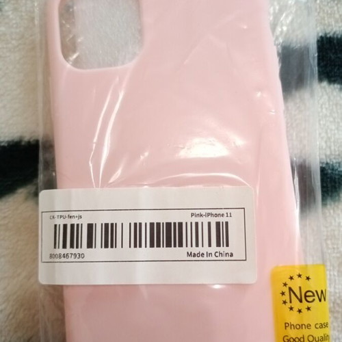Iphone 11 case new, pink with neck strap