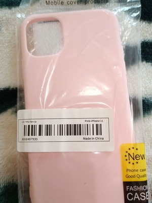 Iphone 11 case new, pink with neck strap