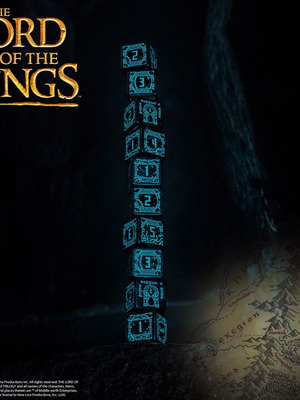 The Lord of the Rings Moria 10xD6 Glow in the Dark Dice Set