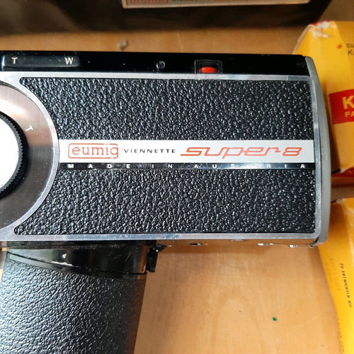 Eumig Viennette Super 8 camera used with case and Kodak film